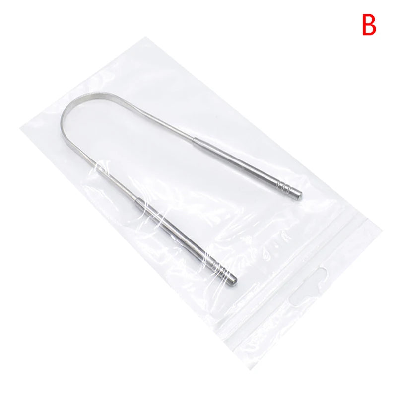 Tongue Scraper Stainless Steel Cleaner Oral Care Hygiene Dental Zpaxo B