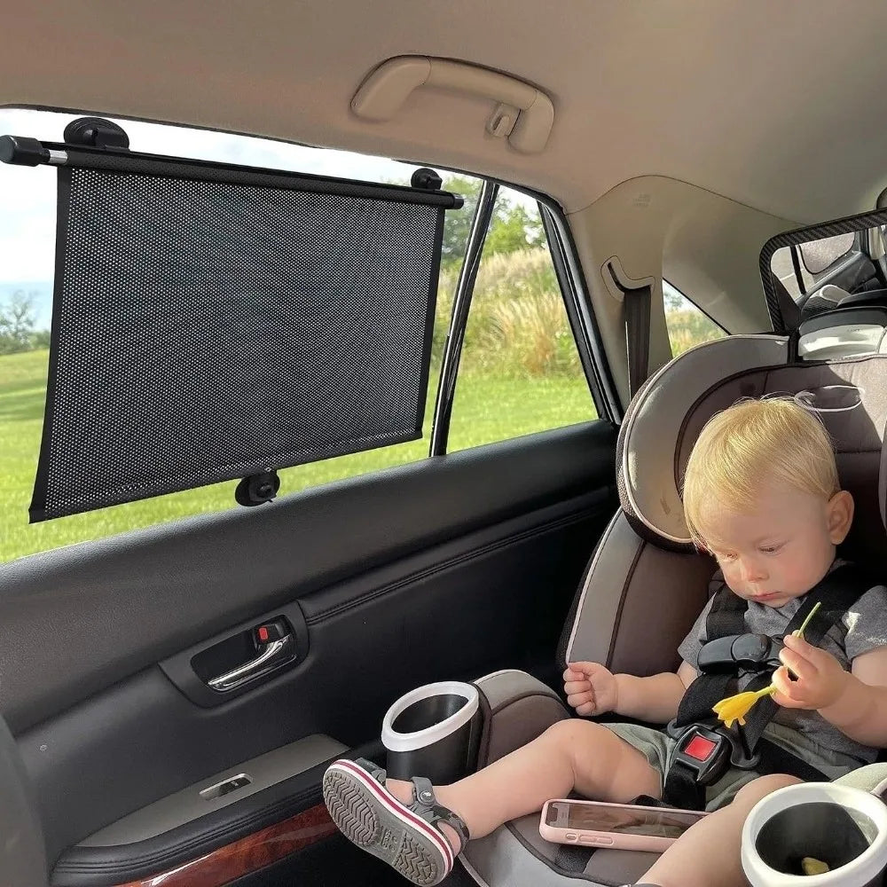 Universal Retractable Car Sunshade Roller Easy Slide Mechanism Zpaxo