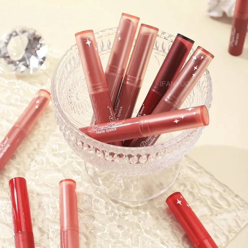 Nude Matte Lipstick Waterproof Lip Sticks Not Fading Sexy Red Velvet Zpaxo