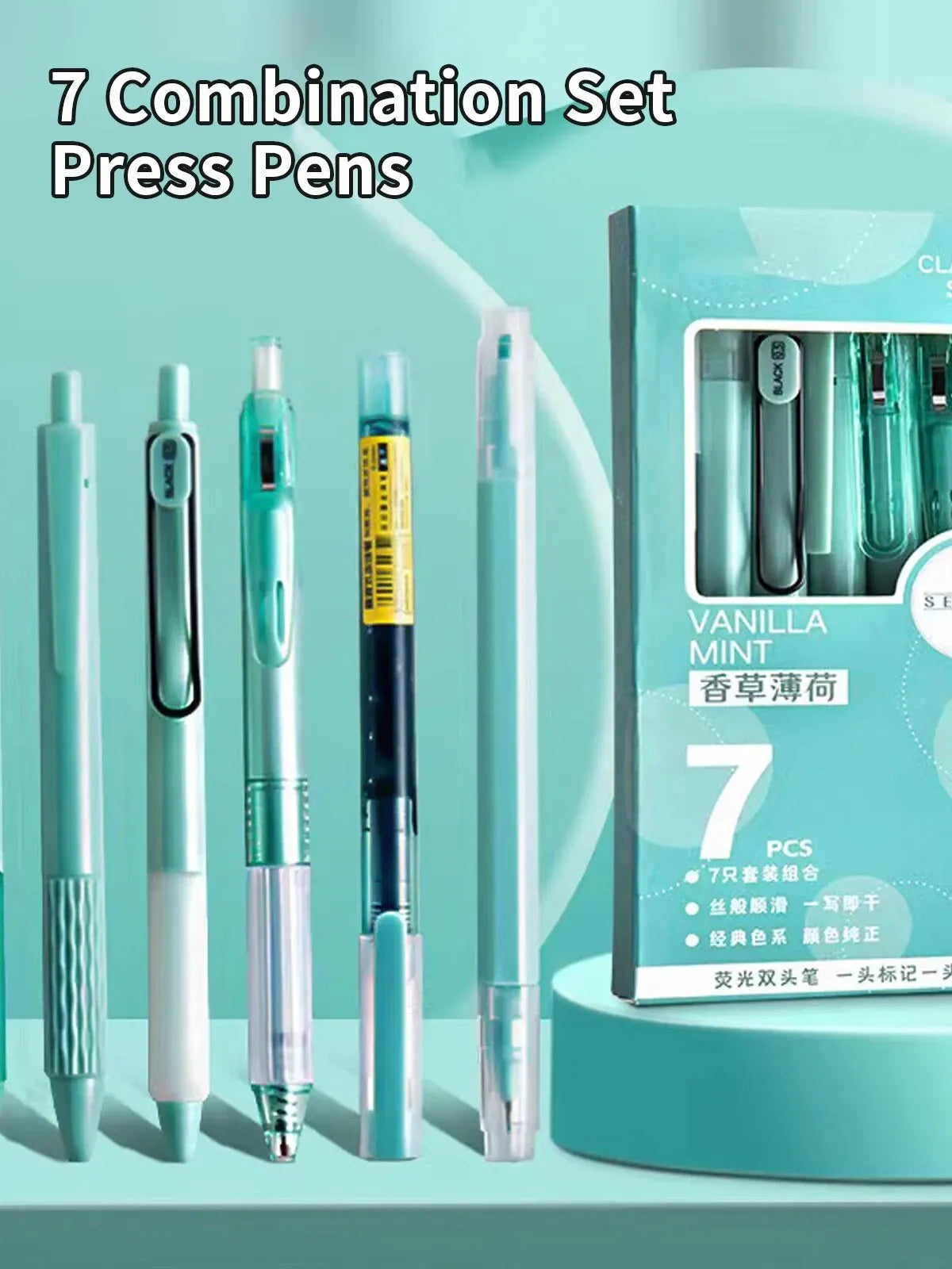 Quick-drying Ink Gel Pen Student Highlighter Tip School Stationery