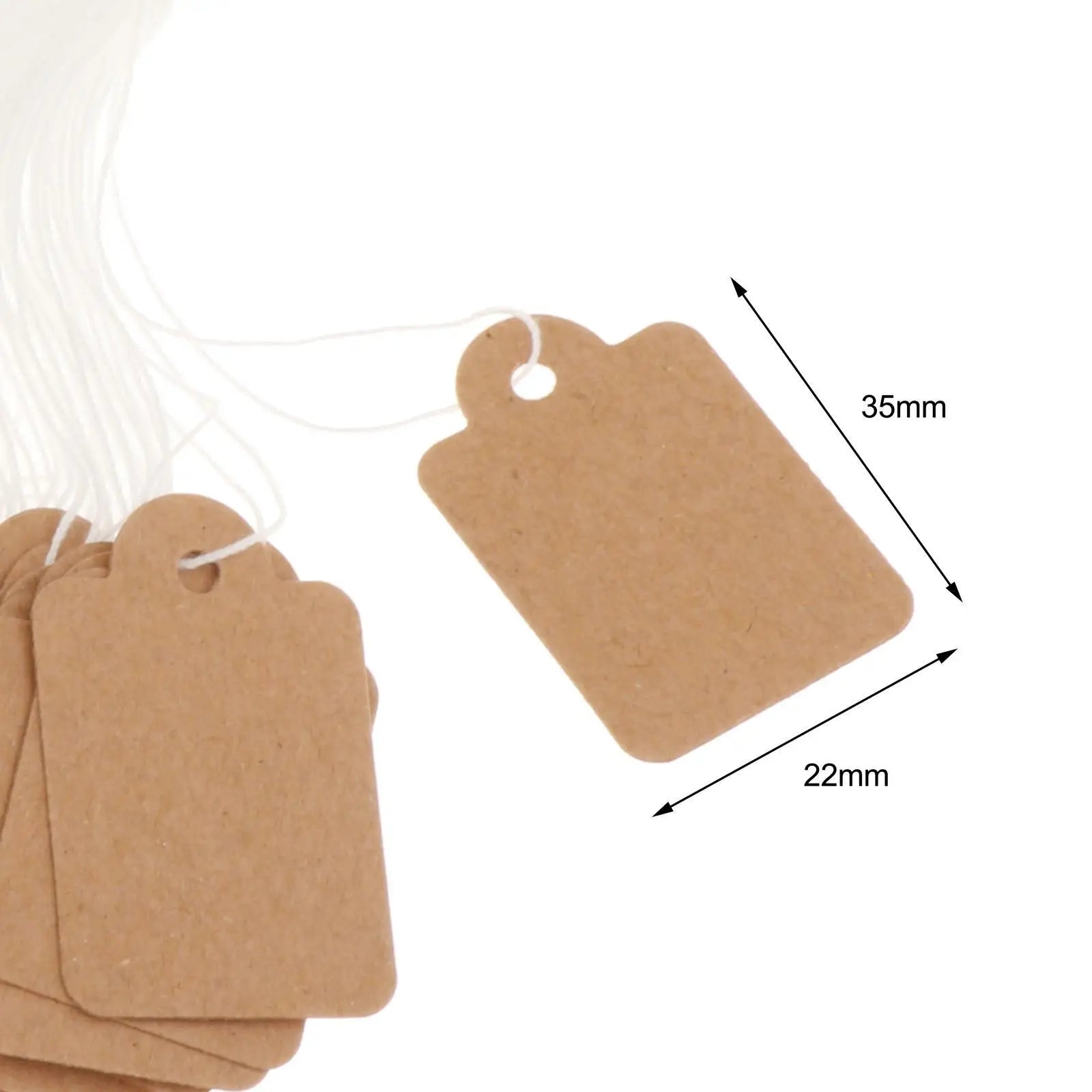 100Pcs Paper Tags with String Attached Marking Strung Tags Price Display Tags for Wedding Retail Product Jewelry Birthday Zpaxo