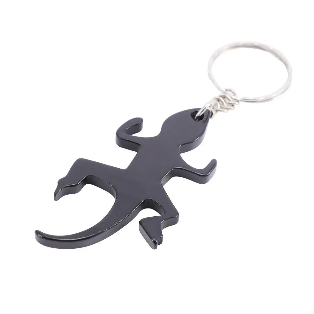 Creative Novelty Lizard Shape Keychains Alloy Beer Keys Ring Bottle Opener Openers Corkscrew Zpaxo