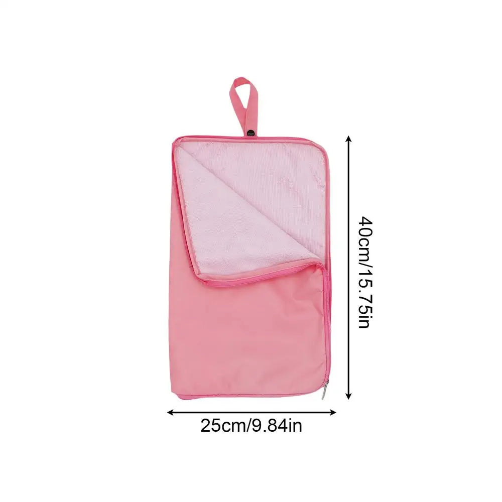 1PC Zipper Closure Towel Wet Bag Leak-proof Diaper Bag Dry And Wet Separation Swimming Suit Pouch Handle Swim Bag Pouches Zpaxo Pinks