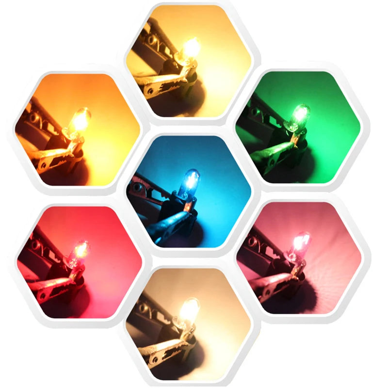 1 2W T5 5W T10 Glass Light Bulb Car Dashboard Instrument Panel Brake