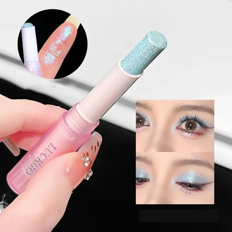 Jelly Eye Shadow Stick Blue Diamond Aurora Glitter Pearlescent