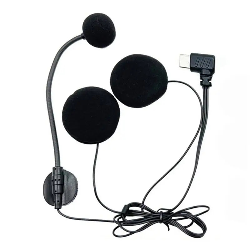 USB Type C Helmet Headset Microphone Compatibles Full Face Helmets Includes Noise Cancelling and Adjustable Boom Zpaxo half cover CN