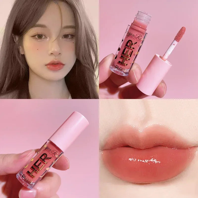 8 Colors Liquid Lipstick Waterproof Moisturizing Long Lasting Shiny Lip Gloss Natural Makeup Jelly Lip Glaze Shimmer Cosmetics Zpaxo 03