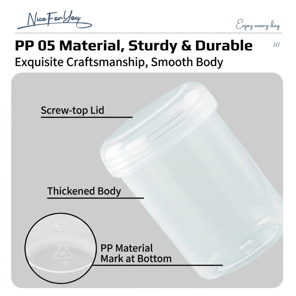 Refillable Travel Jars 20–50ml | Leak-Proof PP Cosmetic Containers