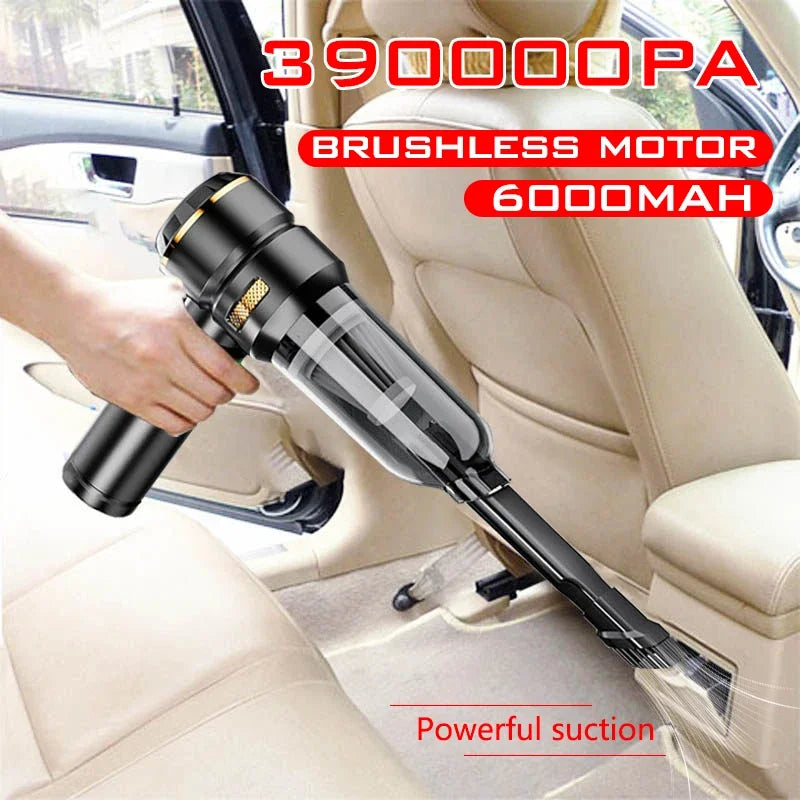 Portable High-Power Cordless Vacuum for Car and Home, Brushless Motor Dust Blower & Cleaner Machine with Strong Suction Zpaxo