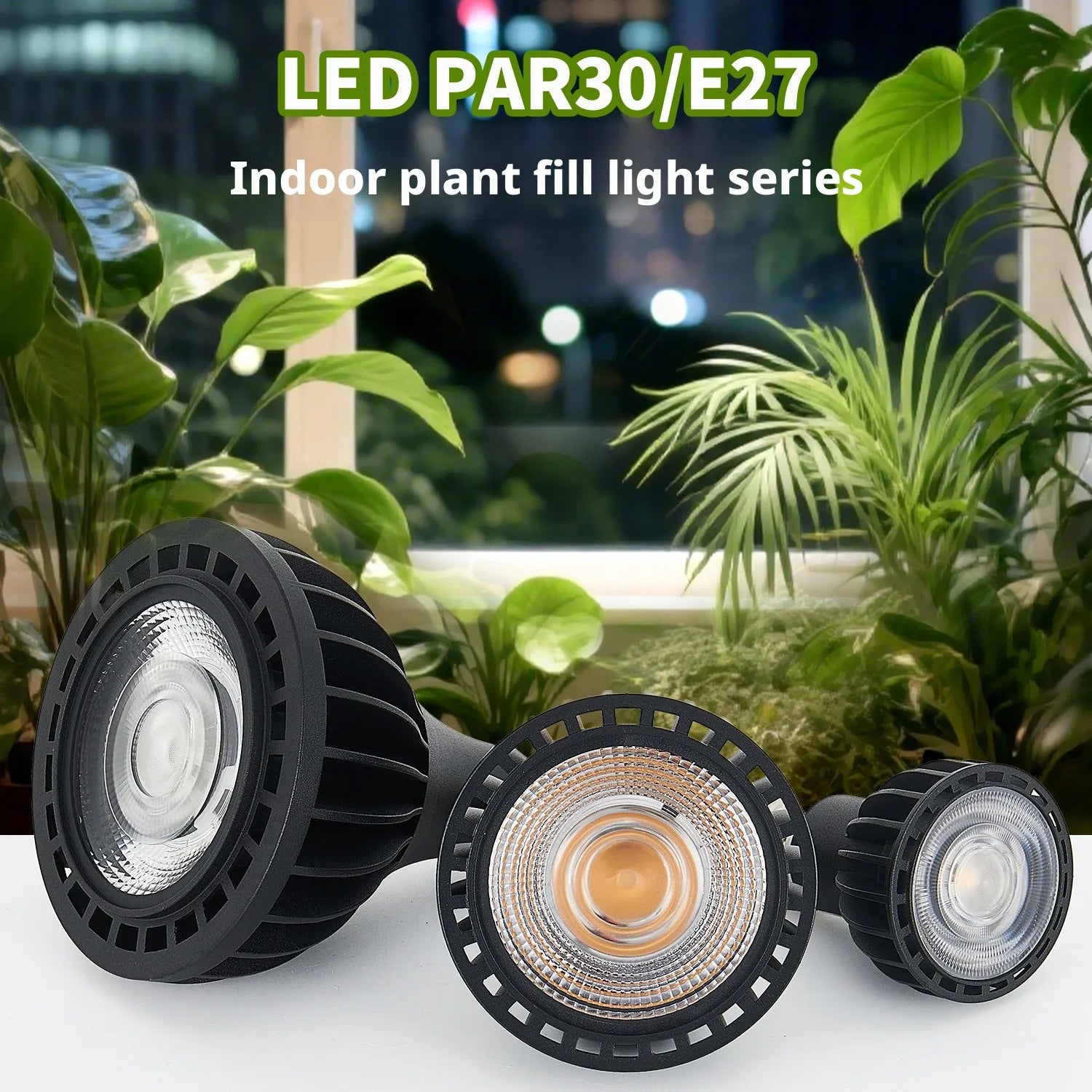 30W Full Spectrum COB LED Grow Light E27 Bulb | SHINEKNOT