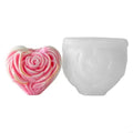 Rose Flower Heart Shaped Silicone Mould Epoxy Resin Making Soap
