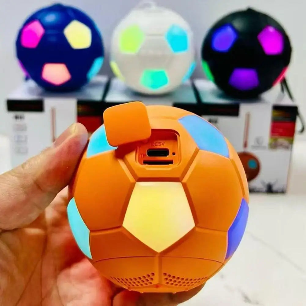 Football-Shaped RGB Bluetooth Speaker – 360° Surround Sound Portable Bluetooth Speaker Zpaxo