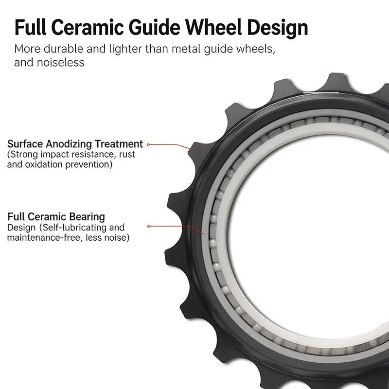 Bicycle Rear Derailleur Hollow Eccentric Pulley Wheel 18T Bearing Zpaxo