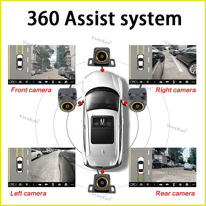 AHD1080P AHD720P 3D 360 Panoramic Car Camera Rear+front+side