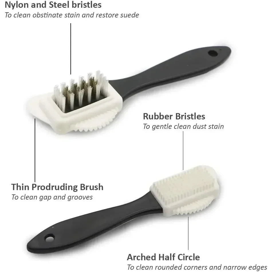 Cleaning Shoe Brush for Suede Nubuck Shoes Stain Dust Shoes Brush Steel Plastic Rubber Boot Household Cleaner Tools Zpaxo