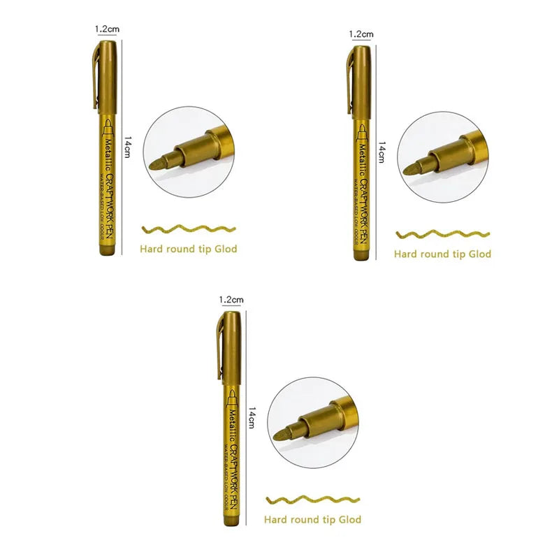 Metallic Marker Pens – Gold & Silver Art Markers for Crafts