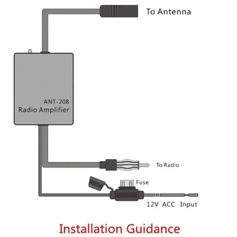 Vehicle-mounted Active Antenna FM Car Radio Amplifier 12V
