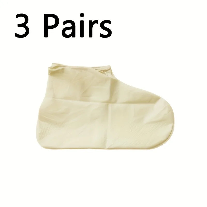 3 Pairs Boots Waterproof Shoe Cover Silicone Material Unisex Shoes