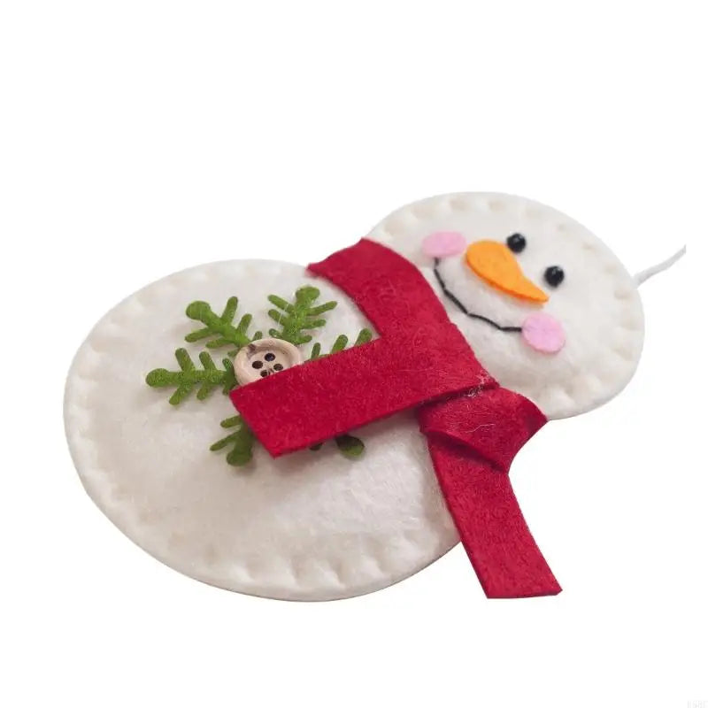 Christmas Tree Fabric Ornament Cartoon Santa Snowman Reindeer Hanging