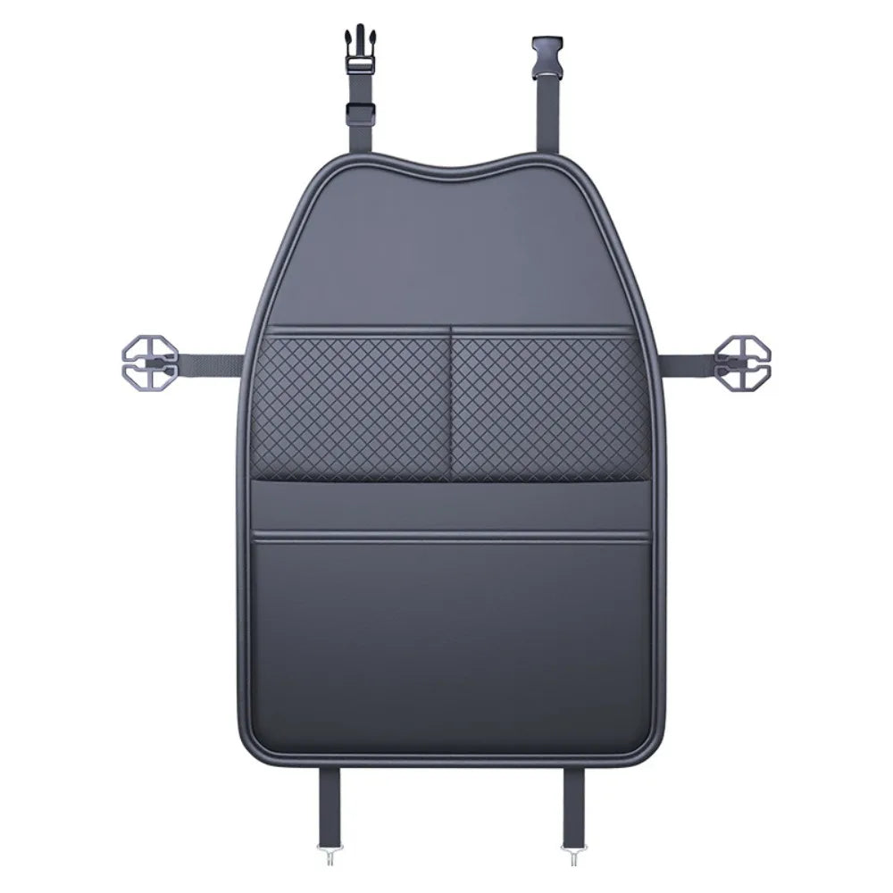PU Car Seat Protection Cover Tablet Holder Pockets Kick Proof Pad Zpaxo Style 2