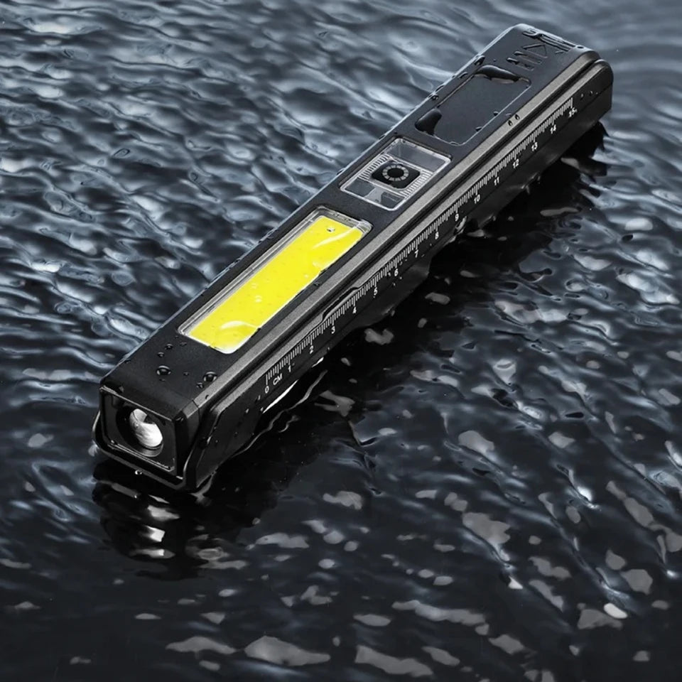 USB Rechargeable LED Flashlight – COB Work Light & Emergency