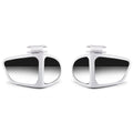 2 Side Car Blind Spot Mirror HD Glass 360 Degree Rotatable Car Rear View Auxiliary Mirror Durable Adjustable Zpaxo White
