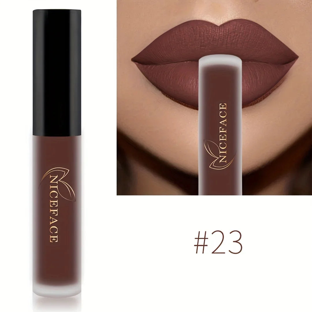 20 Colors Optional, High Pigmented Matte Velvet Lip Glaze - Long-Lasting, Smudge-Proof, Non-Moisturizing Liquid Lipstick 1pc Zpaxo 23