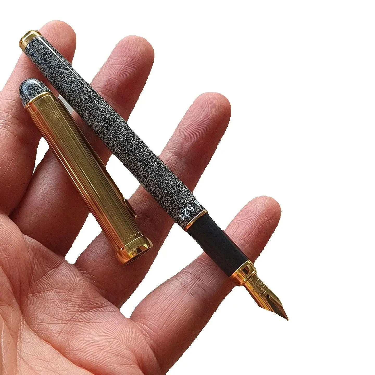 Old Stock Rare Yongsheng 524 Fountain Pen Metal Rod Marble Pattern Writing Office Stationery Collection Nostalgia NIB 0.5MM Zpaxo