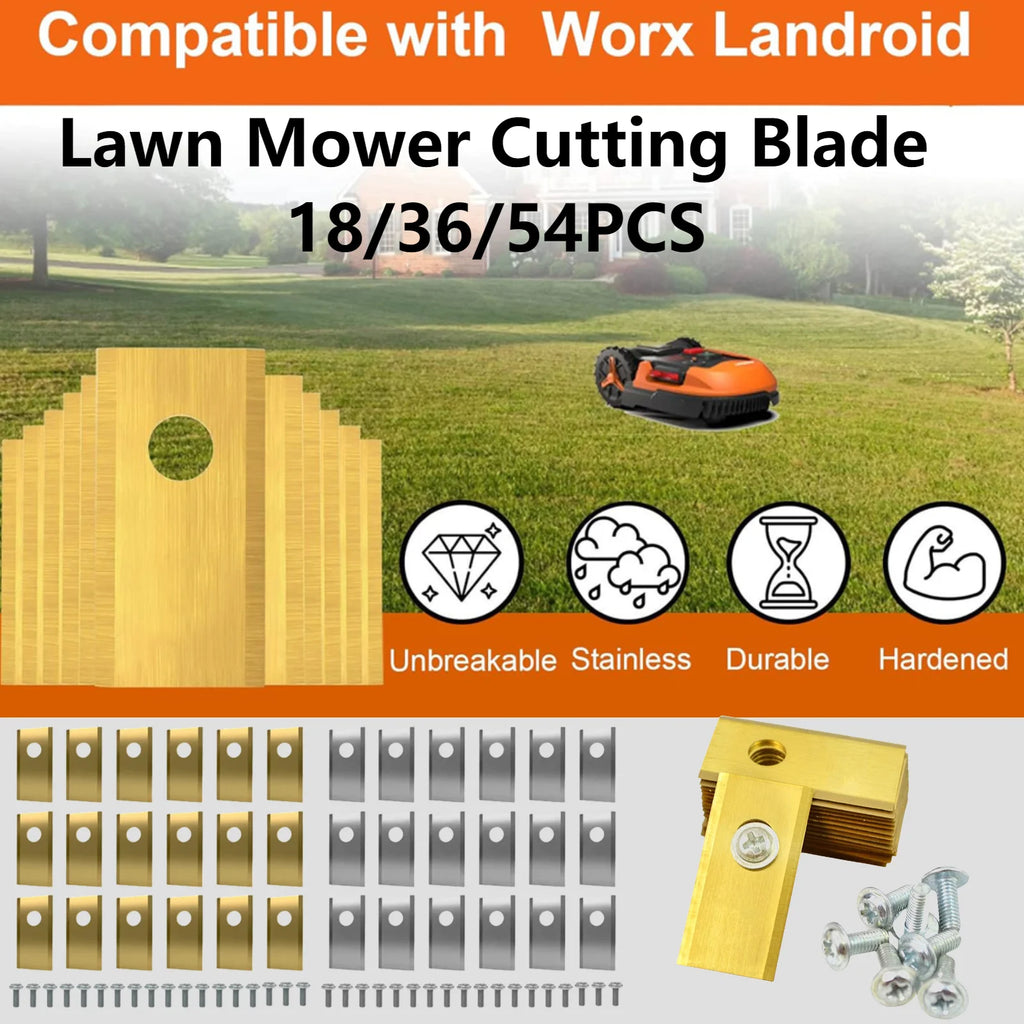 18- Blades Replacement Worx Landroid Robotic Lawnmower Parts