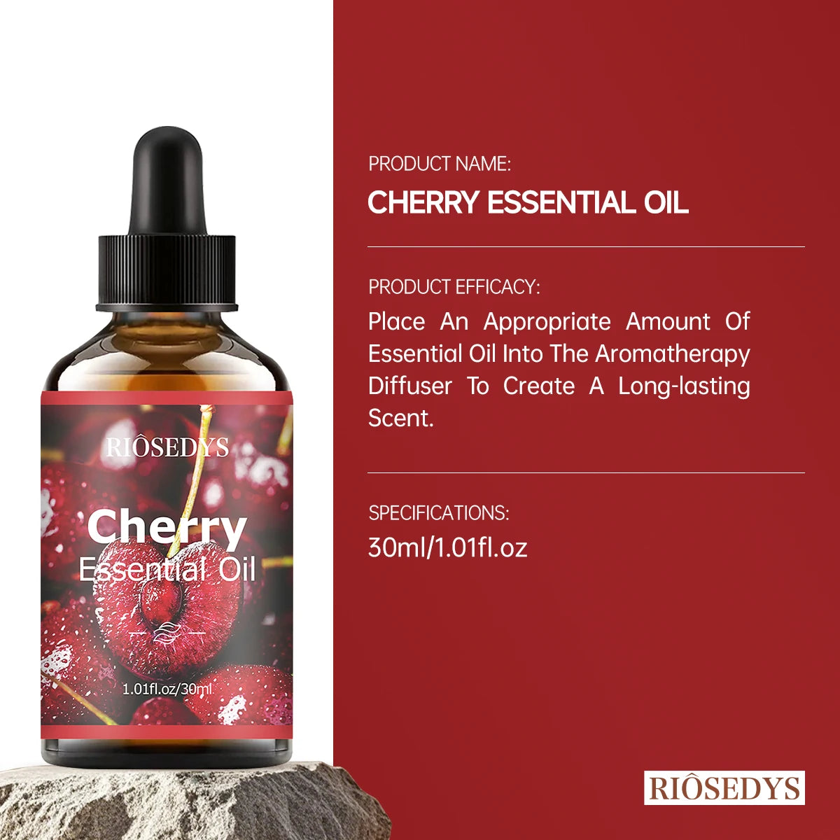 CHERRY Essential Oil Natural Fragrance Suitable Body Massage Zpaxo