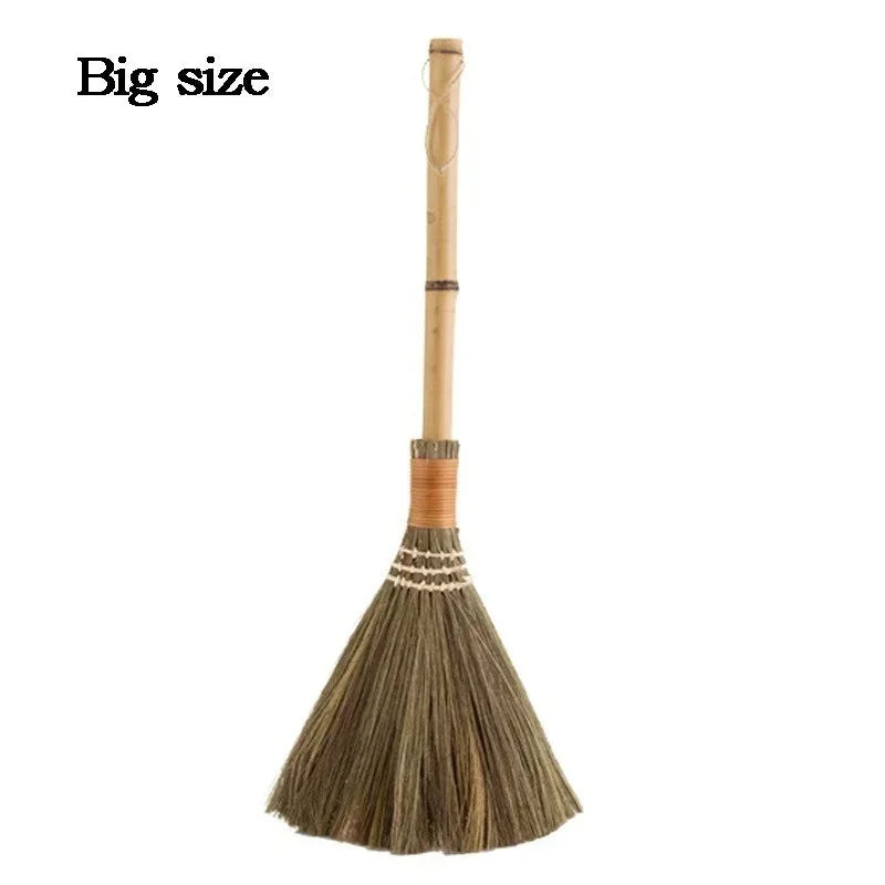 Natural Bamboo Broom & Dustpan Set – Floor Sweeping Tool Broom & Dustpan Set Zpaxo L