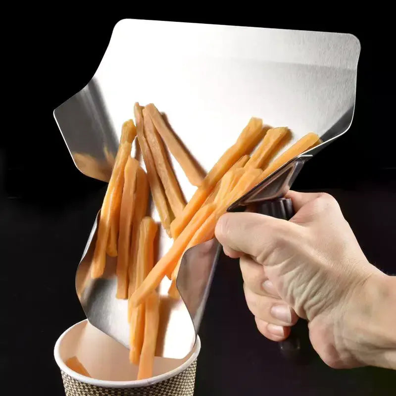 For Hamburger Popcorn Packing Shovel Stainless Steel French Fries Shovel Fries Shovel Loader Kitchen Gadget Baking Tool Shovel Zpaxo