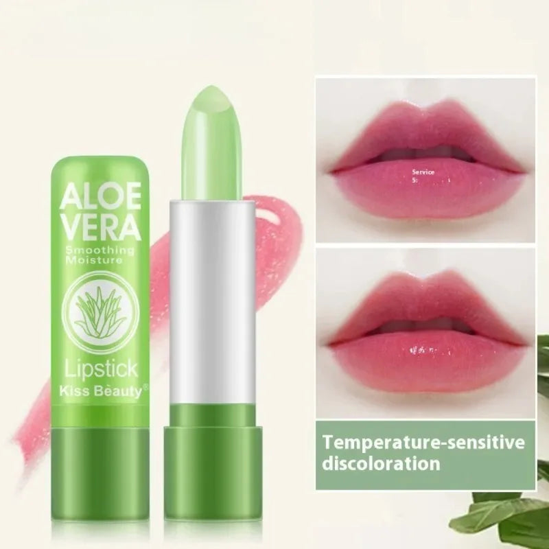 Aloe Vera Moisturizing Lipstick Natural Lasting Temperature Changing Zpaxo 1Pc No Bag B