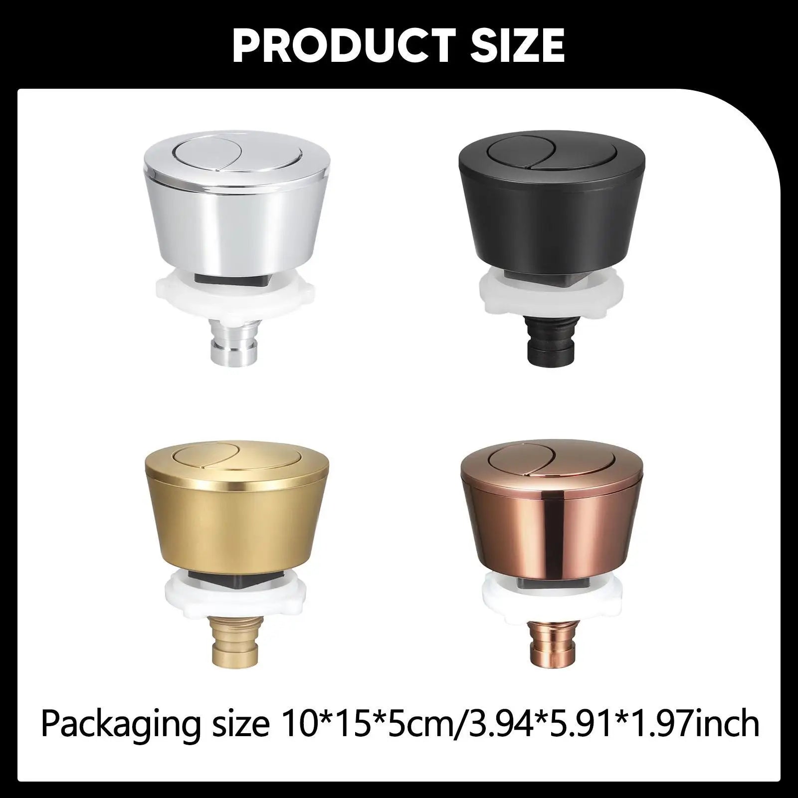 Toilet Flush Valves Fitting Flusher Double Push Toilet Tank Button Accessory Water Saving Flush Valve Fitting for Home Bathroom Zpaxo
