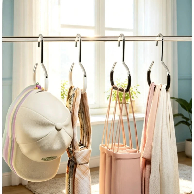 Metal Hat Rack Space Saver Hanger Scarves Ties Bags Portable Storage