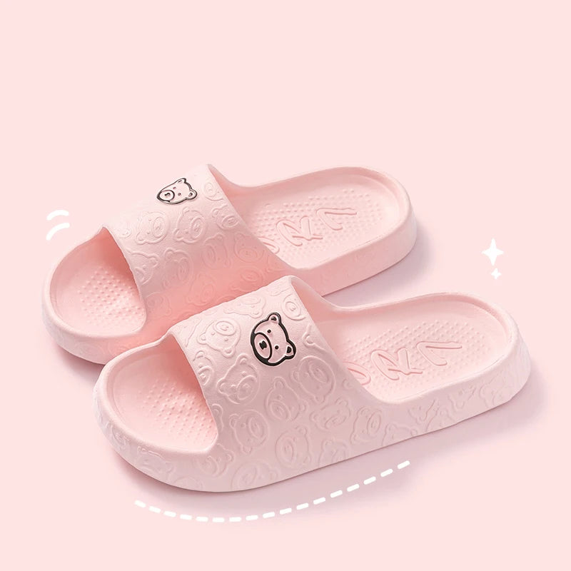 Women Summer EVA Slippers Indoor Home Bath Non Slip Soft Wide Comfort Zpaxo pink 40-41