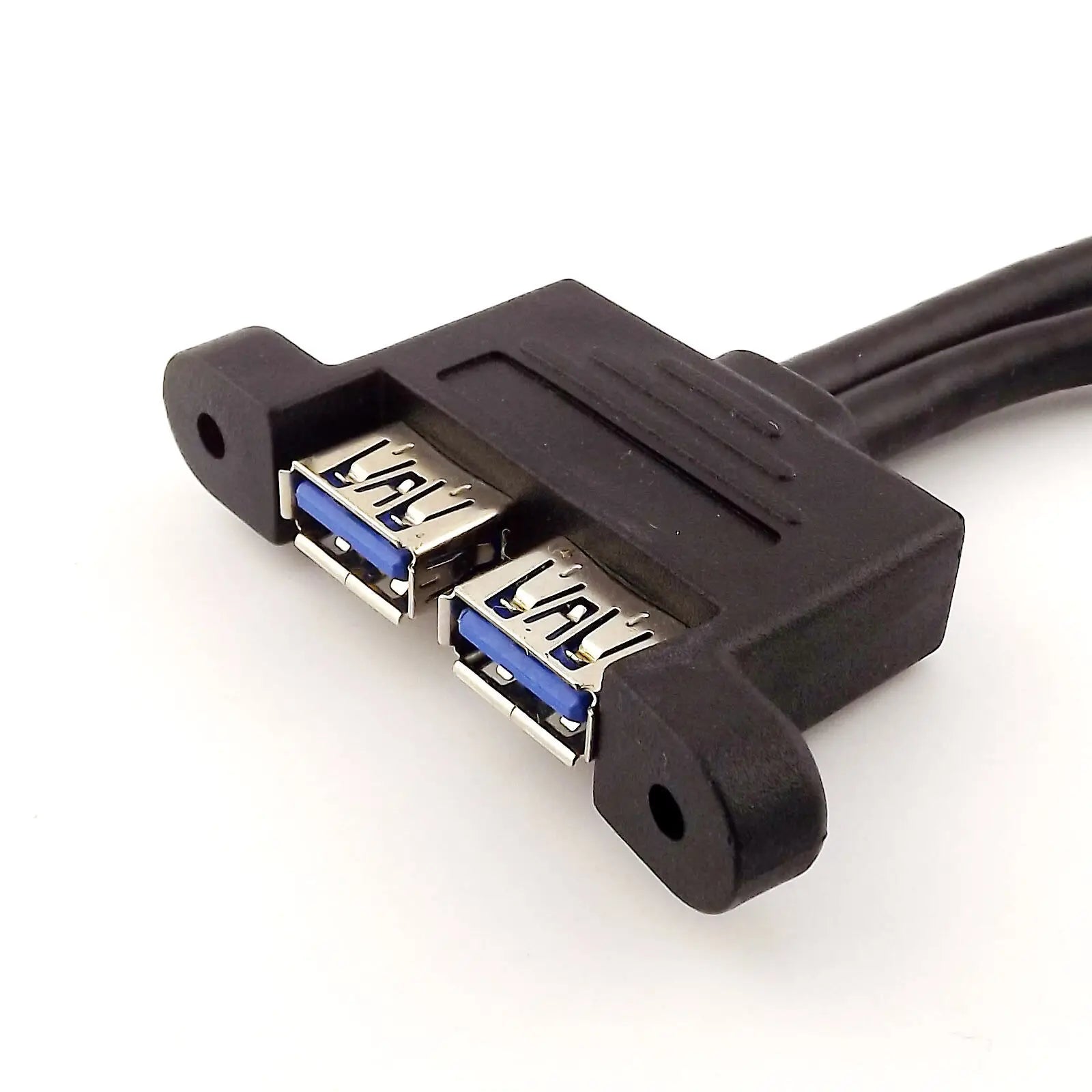 Dual USB 3 0 Male Female Extension Cable Screw Panel Mount Holes