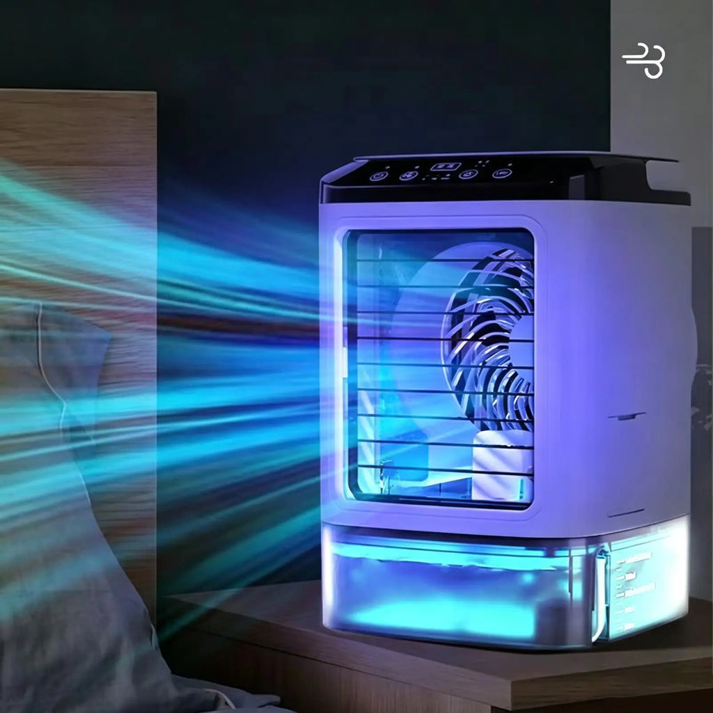 Personal Air Conditioner 3 Speeds Silent Long-Lasting Small Device With Spray Office Desk Cooler For Desk Office Home Car Zpaxo