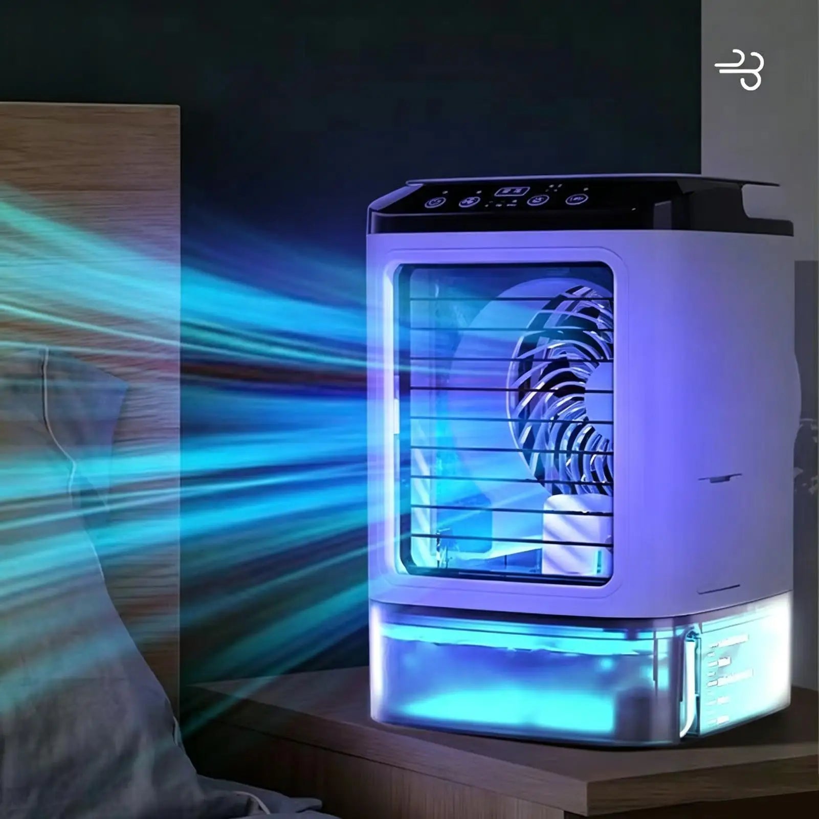 Personal Air Conditioner 3 Speeds Silent Long-Lasting Small Device With Spray Office Desk Cooler For Desk Office Home Car Zpaxo
