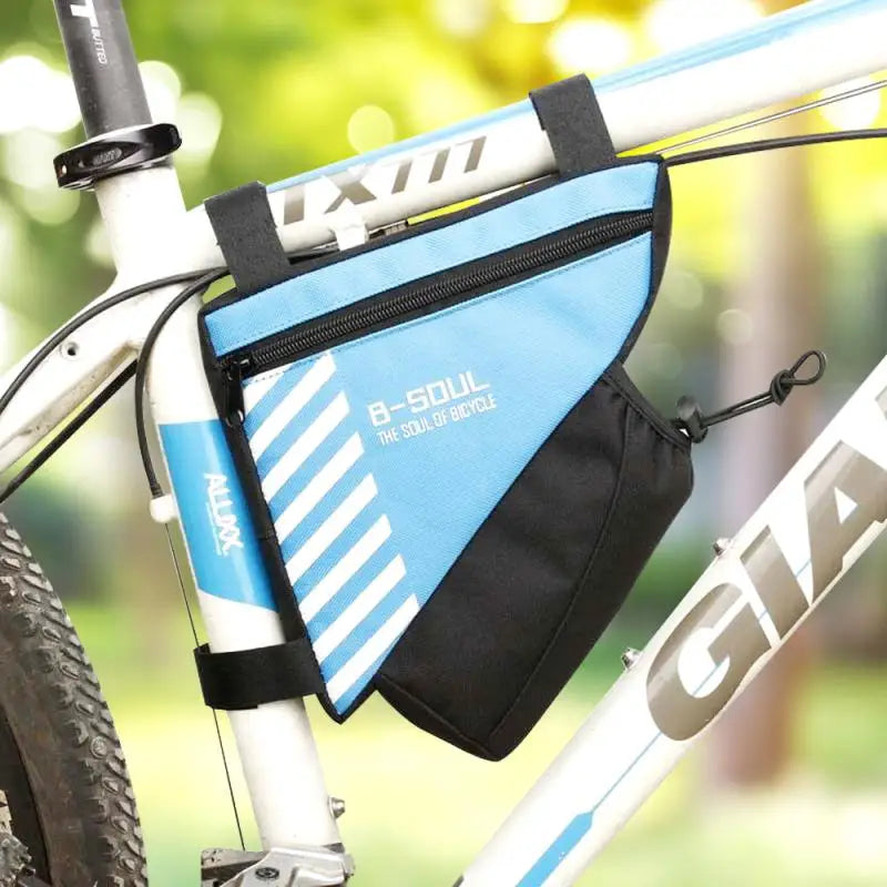 Bicycle Triangle Bag Front Tube Frame Saddle Storage Bag Waterproof Pouch Durable Bike Versatile Durable Bag Bicycle Accessories Zpaxo
