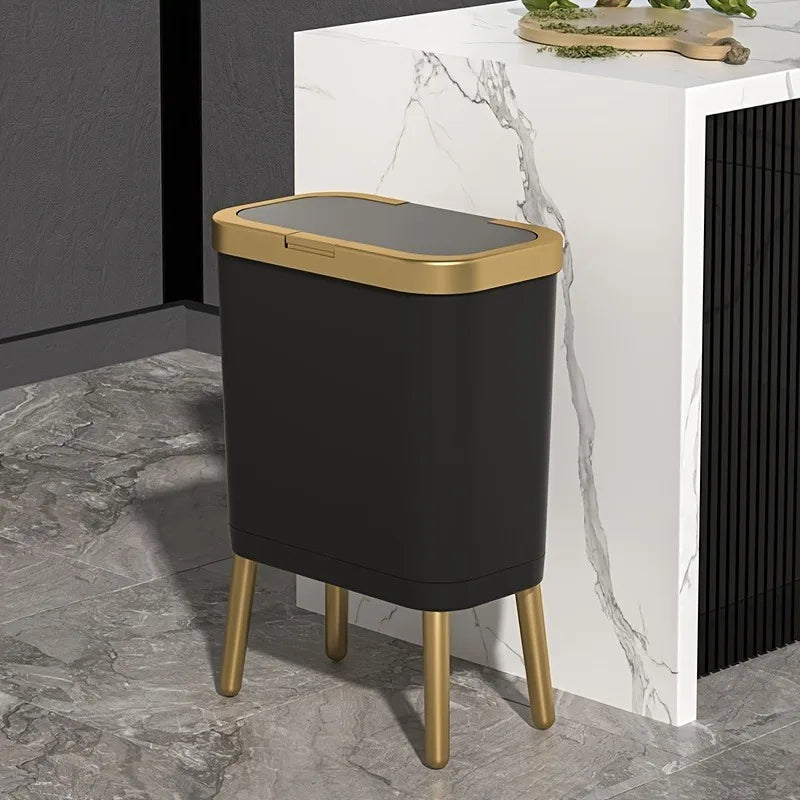 Large Square Plastic Trash Can Odor-sealing Lid Multifunctional