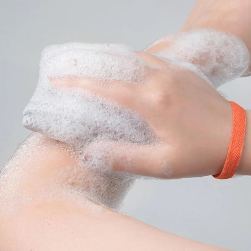 Double-Sided Foaming Soap Bag & Body Exfoliating Bath Net Exfoliating Soap Bag Zpaxo
