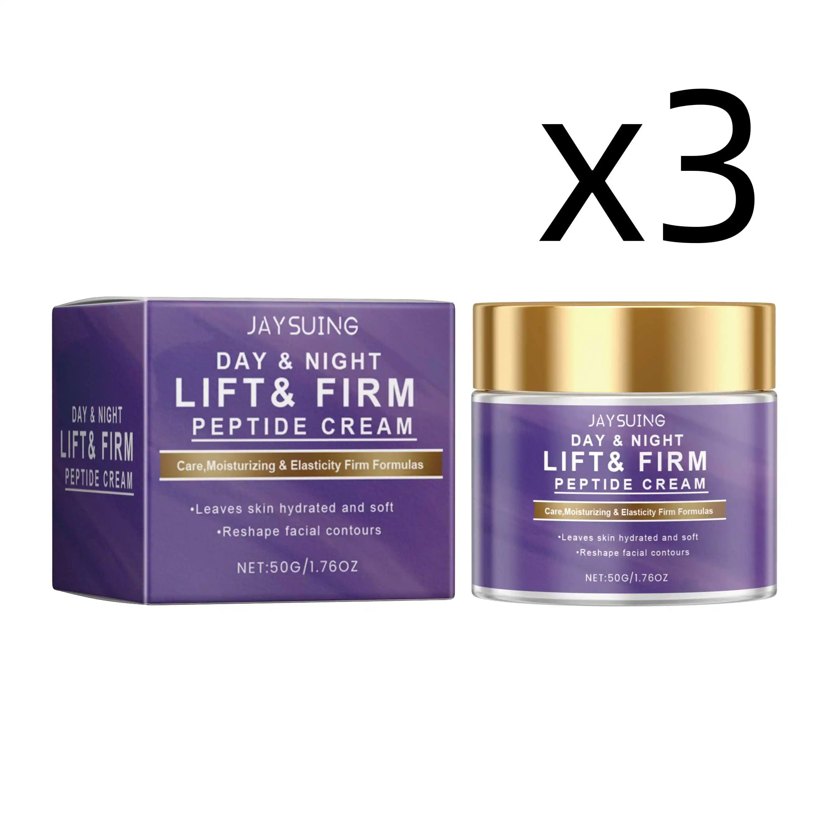 Jaysuing Day & Night Face Cream – Hyaluronic Acid Anti-Aging 50g Face Moisturizer Cream Zpaxo 3x50g