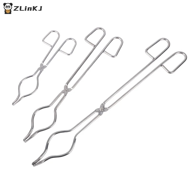 ▶1PCS 20-40cm Professional Stainless Steel Crucible Tongs Melting Plier Holder Chrome Plated Beaker Clamps Zpaxo
