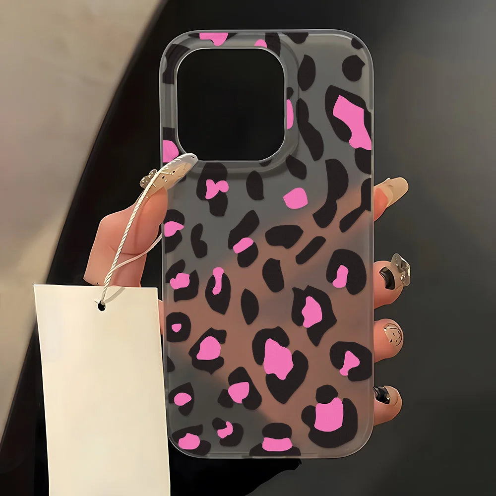 Leopard Print Phone Case Iphone 17 16 11 XR 13 15 12 14 Max Mini Zpaxo