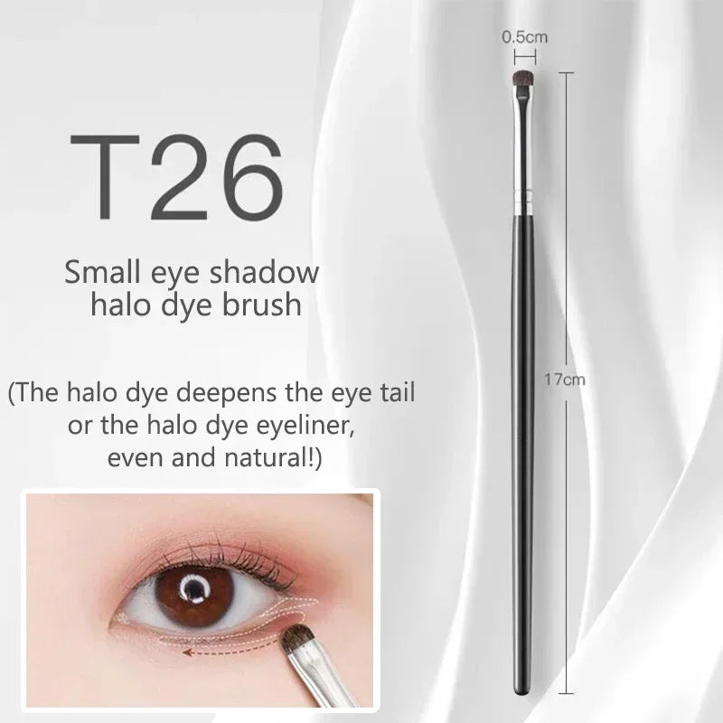 Small Angle Precise Detail Eyeshadow Brush Soft Horse Hair Eyelid Zpaxo 1pcs T26