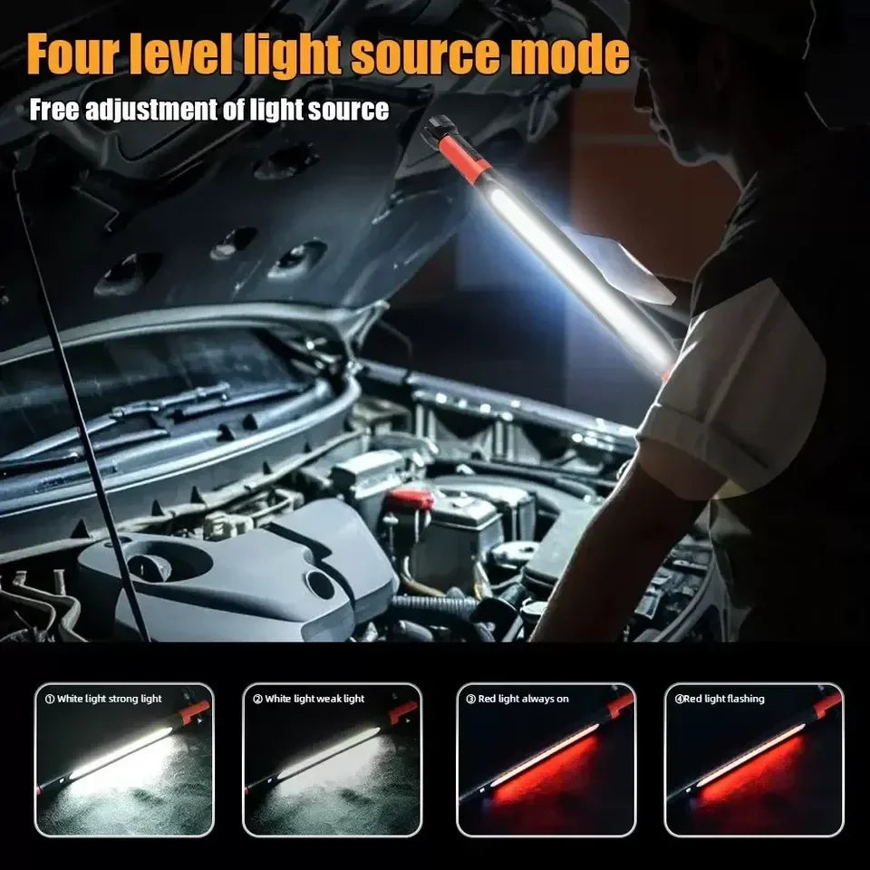 Magnetic LED Work Light Bar – 700 Lumen USB-C Rechargeable