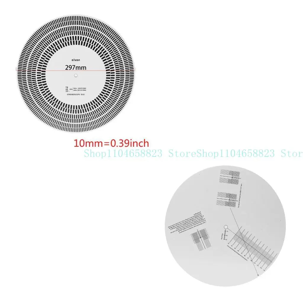 Double-sided Tachometer Turntable Calibration Disc Plastic Material Zpaxo