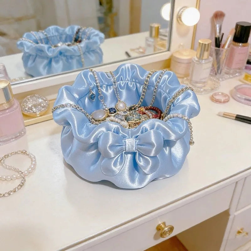 Petal-Shaped Bowknot Jewelry Organizer Box & Storage Bowl Jewelry Organizer Bowl Zpaxo