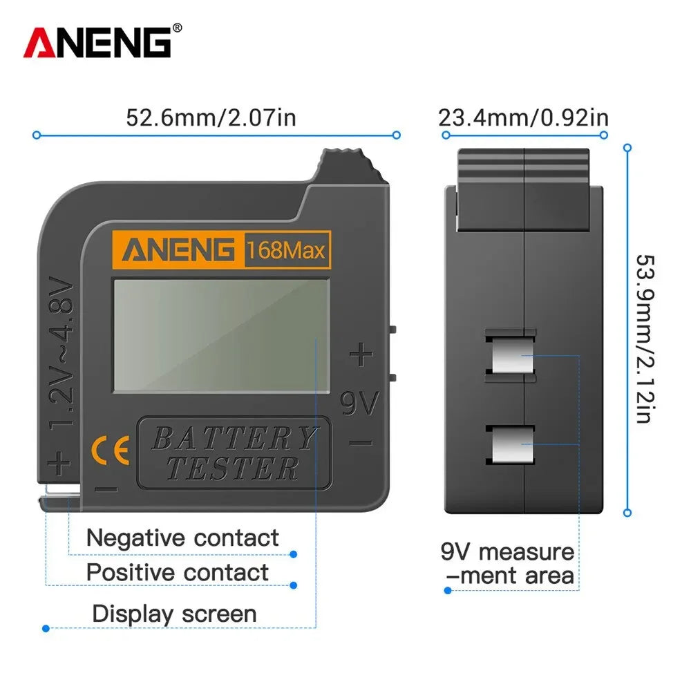 ANENG 168Max Test Checkered Load Analyzer Digital Lithium Battery